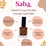 Saba Breathable Halal & Vegan Wudhu Friendly Nail Polish